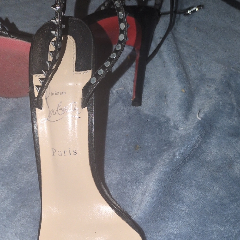 Christian Louboutin Black and Red Heels - Picture 3 of 4